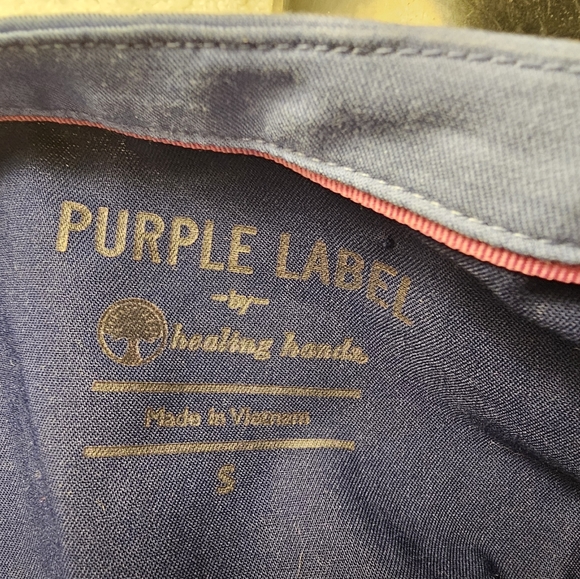 HEALING HANDS Purple Label S/S Stretch V-Neck 'Juliet Scrub Top'- S, Purple - Picture 3 of 3